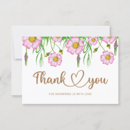 Tarjeta de agradecimiento de Baby In Bloom Baby Sh