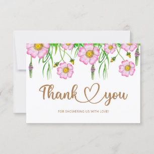 Tarjeta de agradecimiento de Baby In Bloom Baby Sh