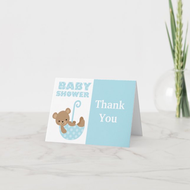 Tarjeta de agradecimiento de Baby Shower (Anverso)