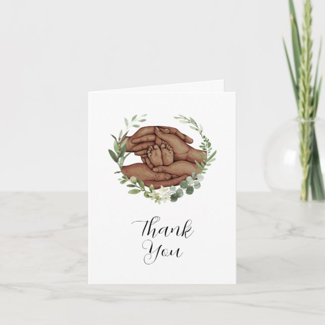 Tarjeta de agradecimiento de Baby Shower" (Anverso)