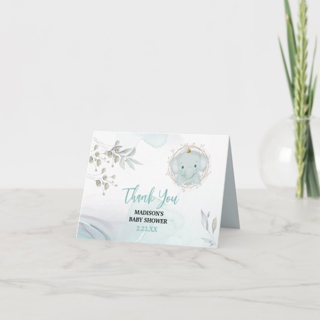 Tarjeta de agradecimiento de Baby Shower a un pequ (Anverso)