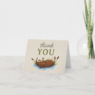 Tarjeta de agradecimiento de Baby Shower a un pequ