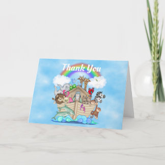 Tarjeta de agradecimiento de Baby Shower Ark de No