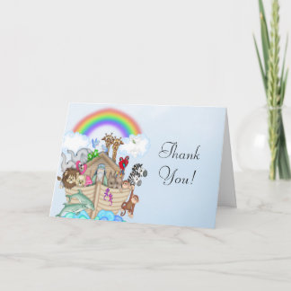 Tarjeta de agradecimiento de Baby Shower Ark de No