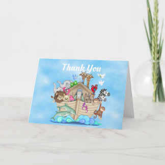 Tarjeta de agradecimiento de Baby Shower Ark de No