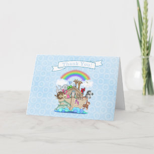 Tarjeta de agradecimiento de Baby Shower Ark de No
