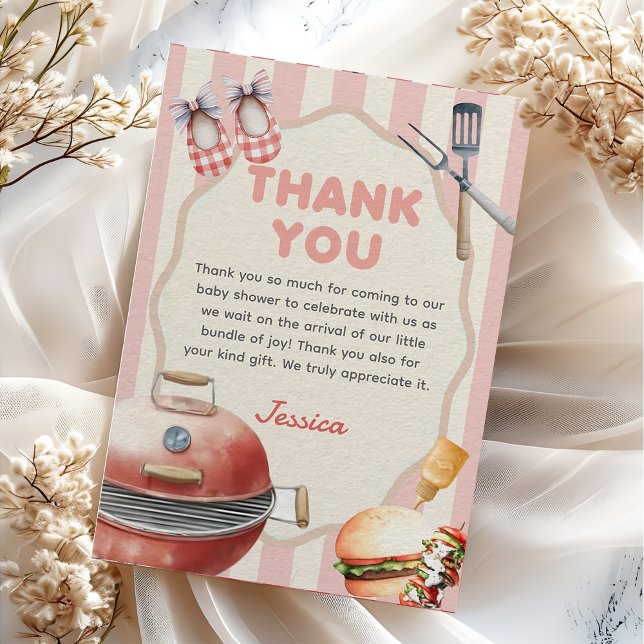 Tarjeta de agradecimiento de Baby Shower BBQ Backy (Subido por el creador)
