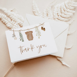 Tarjeta de agradecimiento de Baby Shower, bebé neu