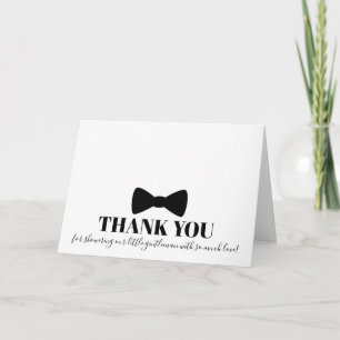 Tarjeta de agradecimiento de Baby Shower Black Bow
