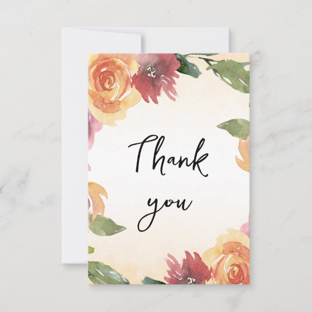 Tarjeta de agradecimiento de Baby Shower Blossom S (Anverso)