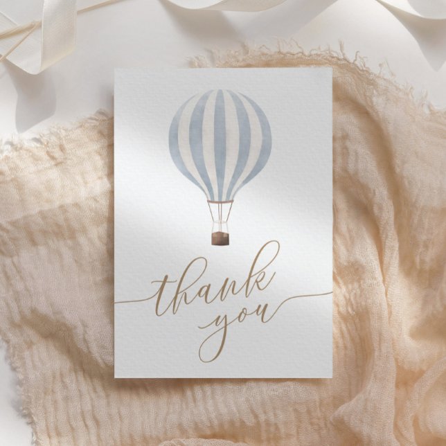 Tarjeta de agradecimiento de Baby Shower Blue Hot  (Subido por el creador)