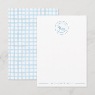 Tarjeta de agradecimiento de Baby Shower Blue Rocs