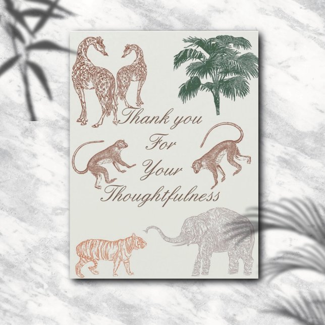 Tarjeta de agradecimiento de Baby Shower Boho Jung (Subido por el creador)