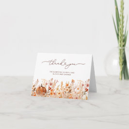 Tarjeta de agradecimiento de Baby Shower Boho Pump