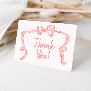 Tarjeta de agradecimiento de Baby Shower Chica de