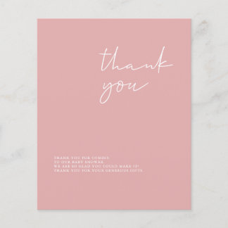 Tarjeta de agradecimiento de Baby Shower Chica mod