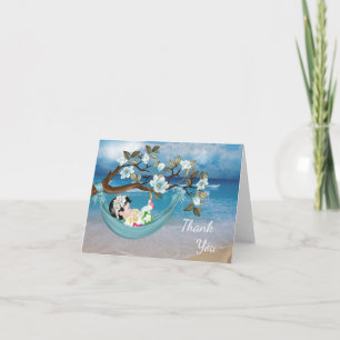 Tarjeta de agradecimiento de Baby Shower con bebé 