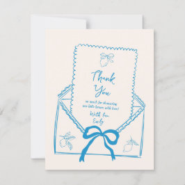 Tarjeta de agradecimiento de Baby Shower con limón