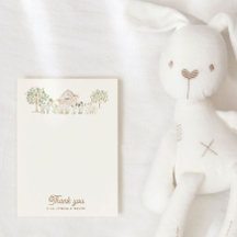 Tarjeta de agradecimiento de Baby Shower Cutie par