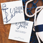 Tarjeta de agradecimiento de Baby Shower de anclaj<br><div class="desc">Tarjeta de agradecimiento de Baby Shower nautical Anchor</div>