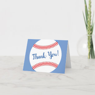 Tarjeta de agradecimiento de Baby Shower de beisbo