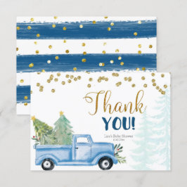 Tarjeta de agradecimiento de Baby Shower de Blue T