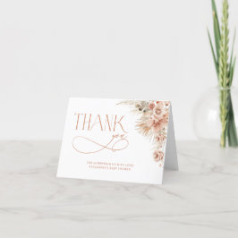 Tarjeta de agradecimiento de Baby Shower de Boho P