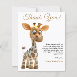 Tarjeta de agradecimiento de Baby Shower de Budget