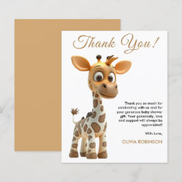 Tarjeta de agradecimiento de Baby Shower de Budget