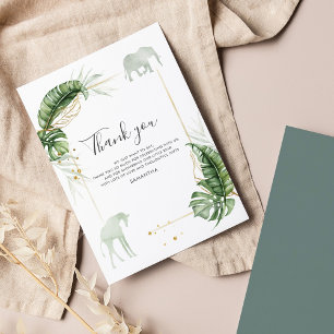 Tarjeta de agradecimiento de Baby Shower de Budget