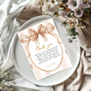 Tarjeta de agradecimiento de Baby Shower de Cae cu