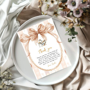 Tarjeta de agradecimiento de Baby Shower de Cae cu