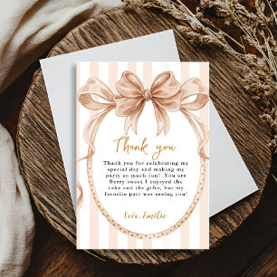 Tarjeta de agradecimiento de Baby Shower de Cae cu