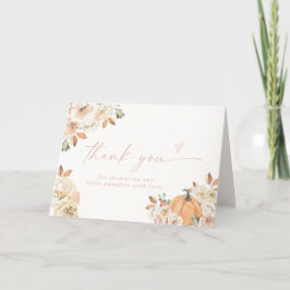 Tarjeta de agradecimiento de Baby Shower de calaba