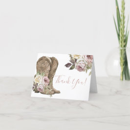 Tarjeta de agradecimiento de Baby Shower de Cowgir