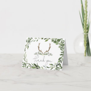 Tarjeta de agradecimiento de Baby Shower de Deer d