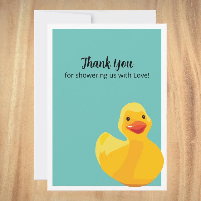 Tarjeta de agradecimiento de Baby Shower de Duck R (Subido por el creador)