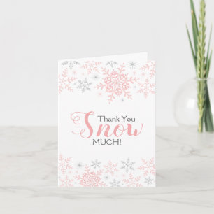 Tarjeta de agradecimiento de Baby Shower de invier