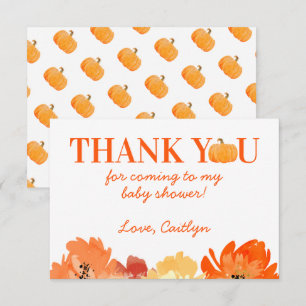 Tarjeta de agradecimiento de Baby Shower de la Caí