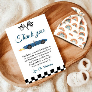 Tarjeta de agradecimiento de Baby Shower de la car
