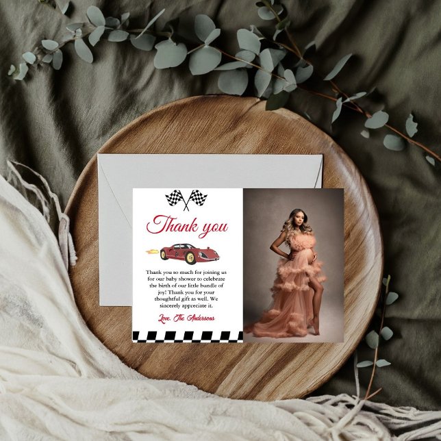 Tarjeta de agradecimiento de Baby Shower de la car (Subido por el creador)