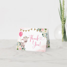 Tarjeta de agradecimiento de Baby Shower de la gra