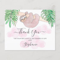 Tarjeta de agradecimiento de Baby Shower de la ran