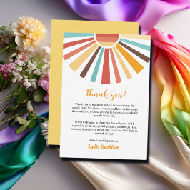 Tarjeta de agradecimiento de Baby Shower de Little