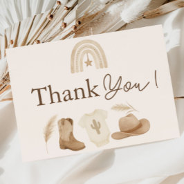 Tarjeta de agradecimiento de Baby Shower de Little