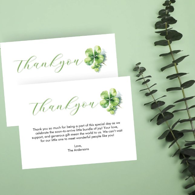 Tarjeta de agradecimiento de Baby Shower de Lucky  (Subido por el creador)