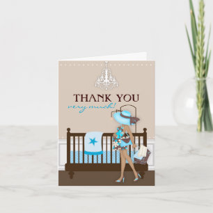 Tarjeta de agradecimiento de Baby Shower de mamá m