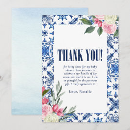 Tarjeta de agradecimiento de Baby Shower de Mamma