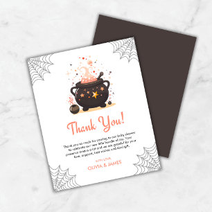 Tarjeta de agradecimiento de Baby Shower de naranj