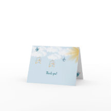 Tarjeta de agradecimiento de Baby Shower de primav